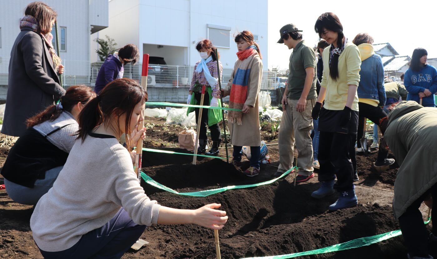 畝の高さを測る