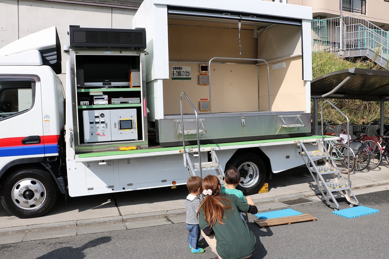 小さな子ども達は見学