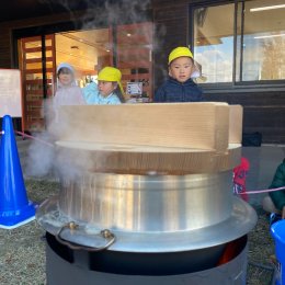 発達支援つむぎ 八山田「ぬか釜でほかほかご飯」