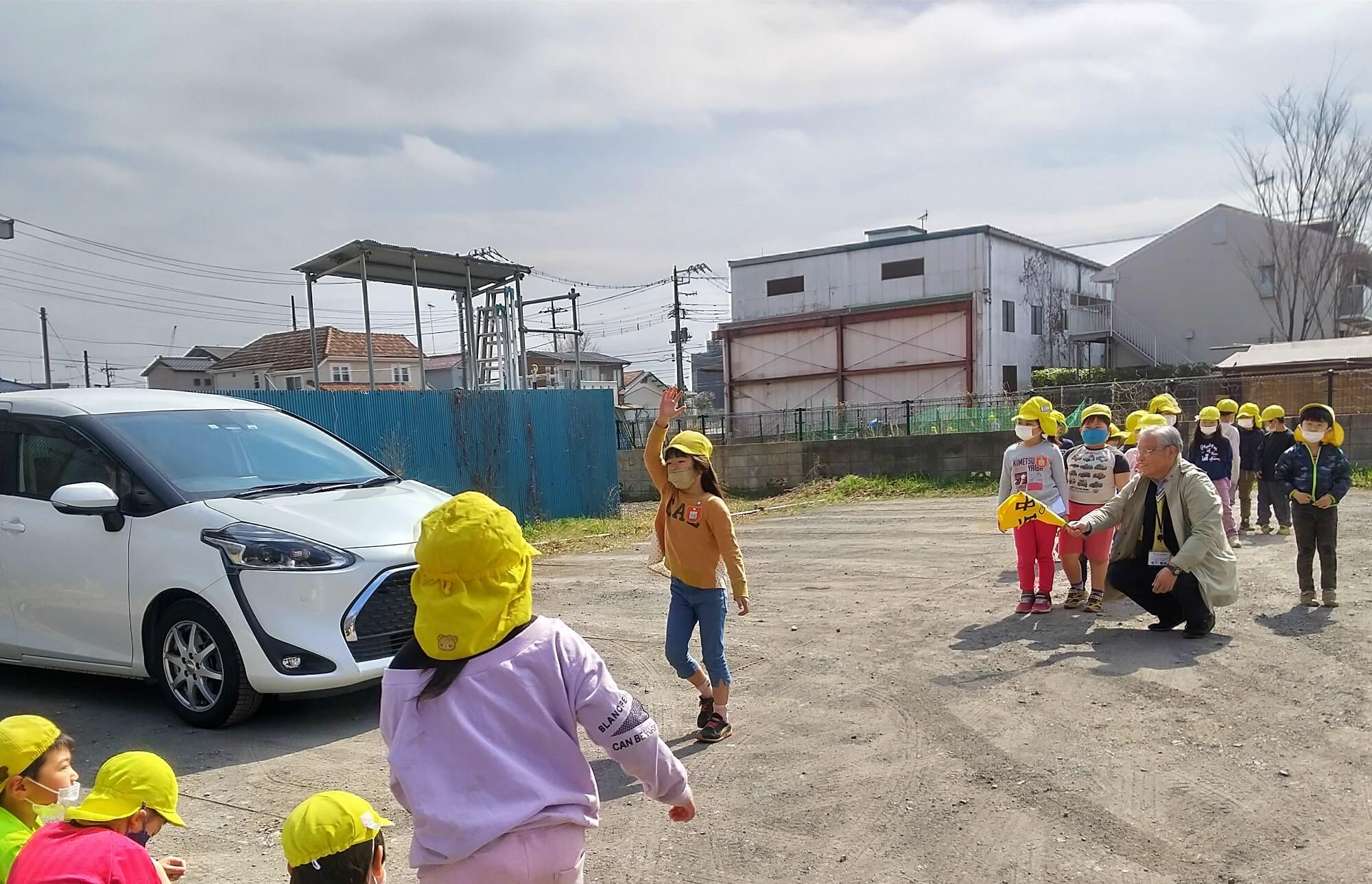 横断歩道を渡るときの練習