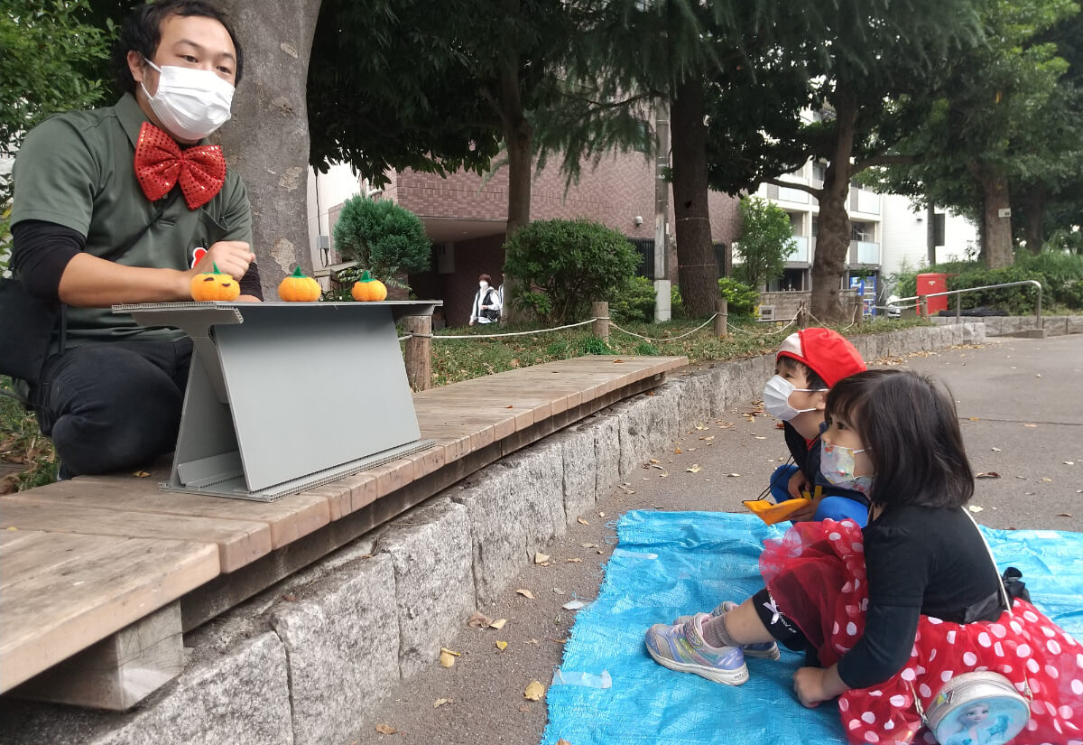 公園での集合風景