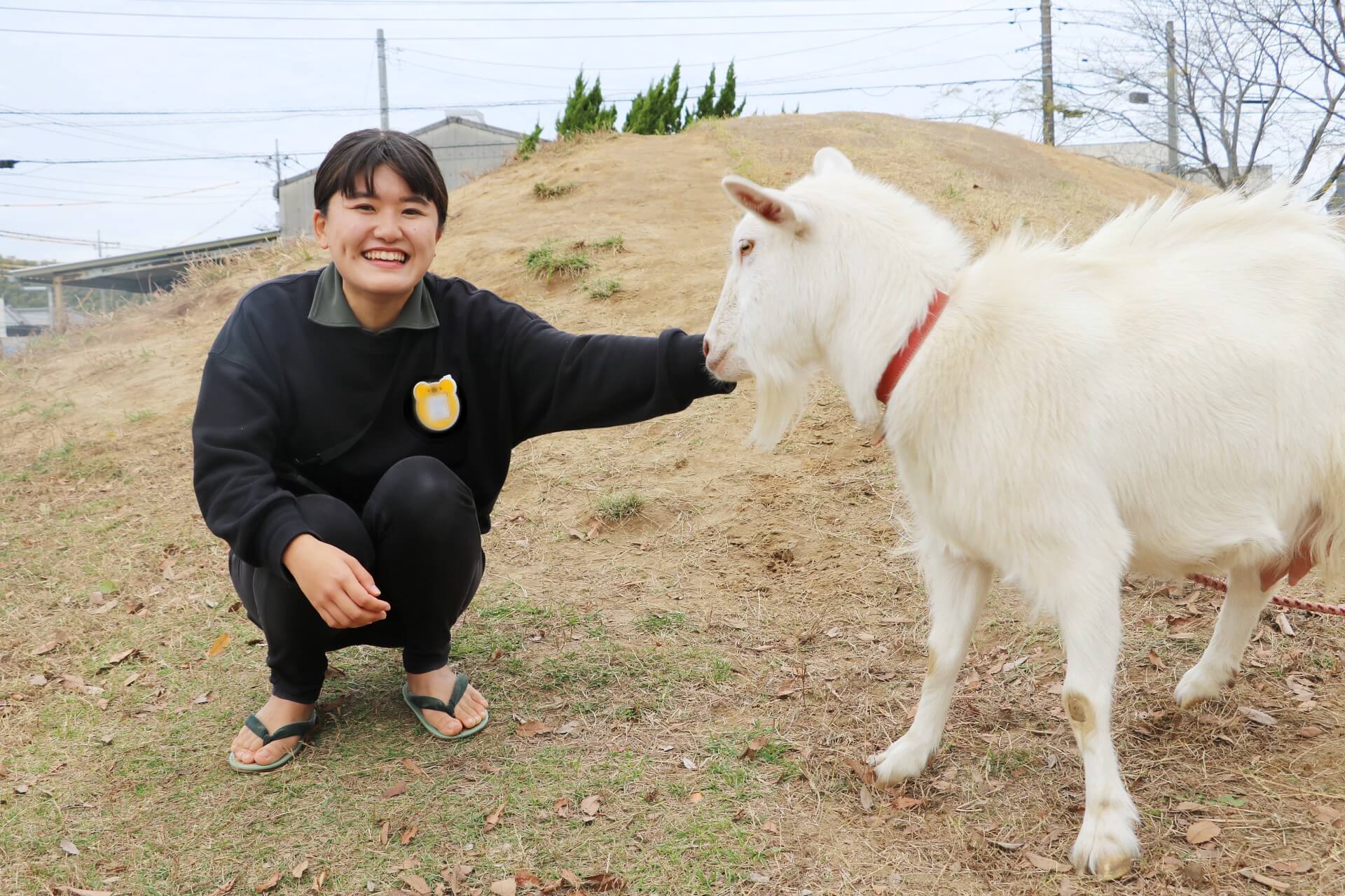 宮下ルームの内山さんとヤギのみるく